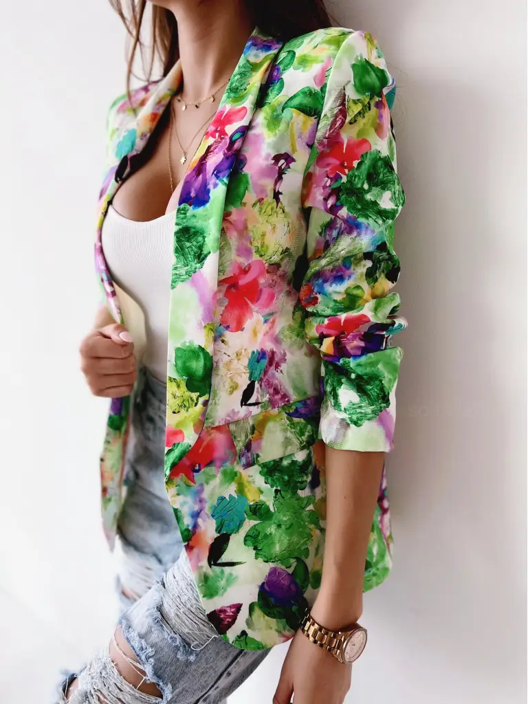 2023 Printed Floral Spring Suit Jacket for Women — feature 3