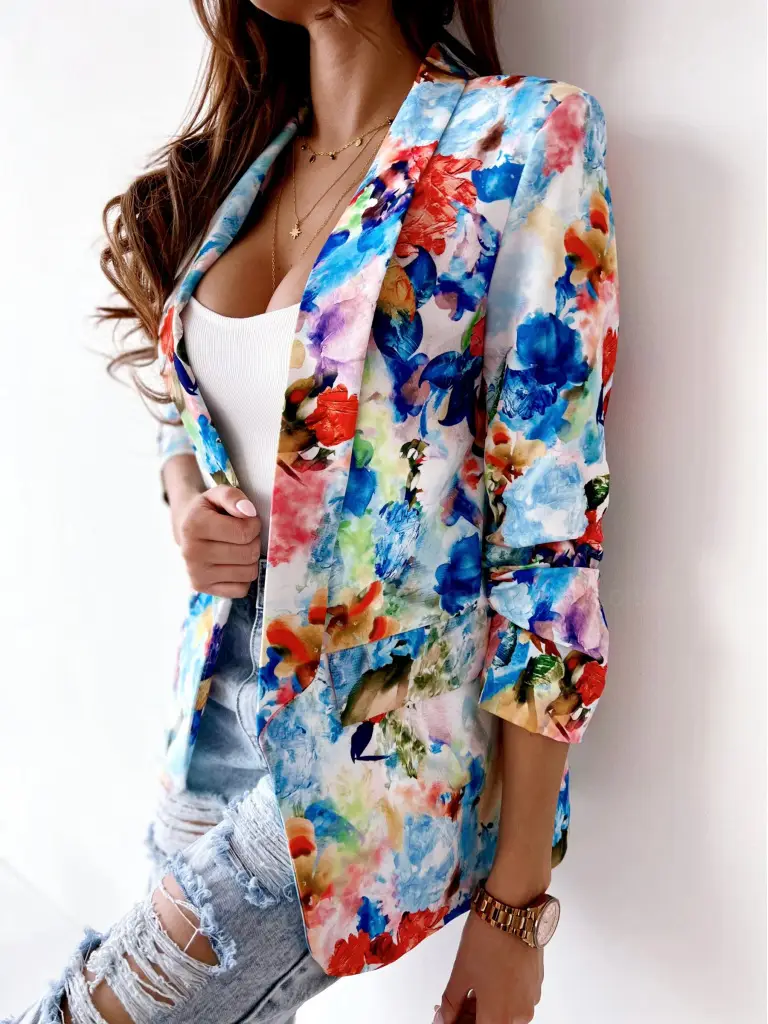 2023 Printed Floral Spring Suit Jacket for Women — feature 4