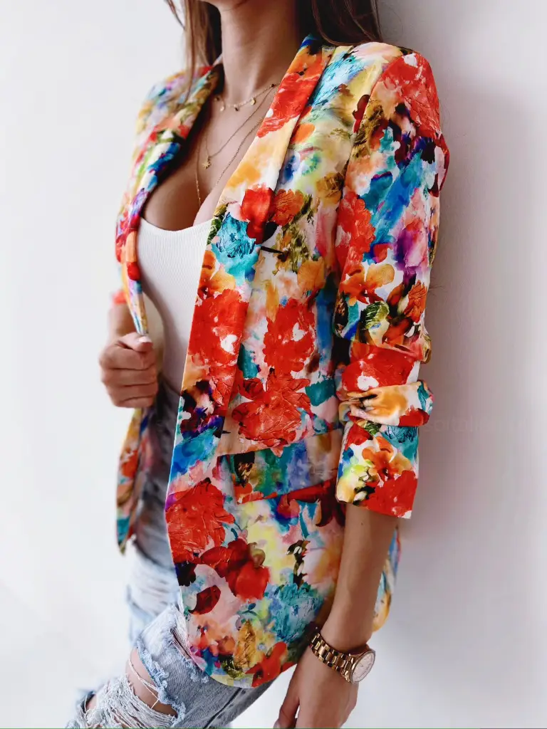 2023 Printed Floral Spring Suit Jacket for Women — feature 8