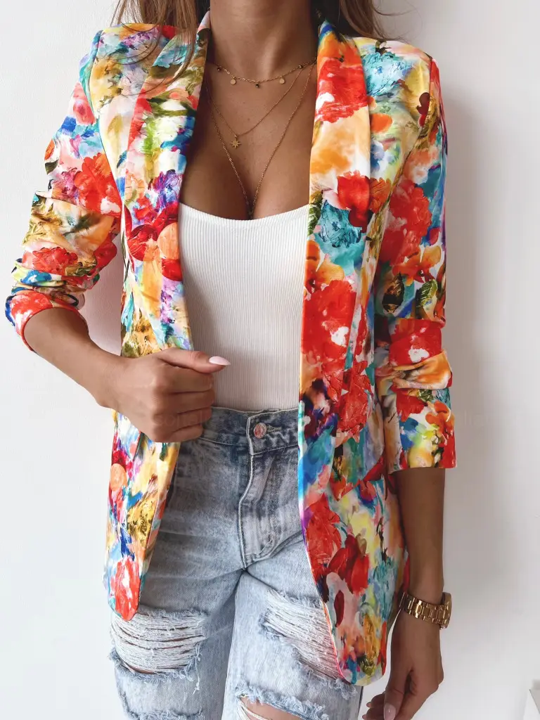 2023 Printed Floral Spring Suit Jacket for Women — feature 9
