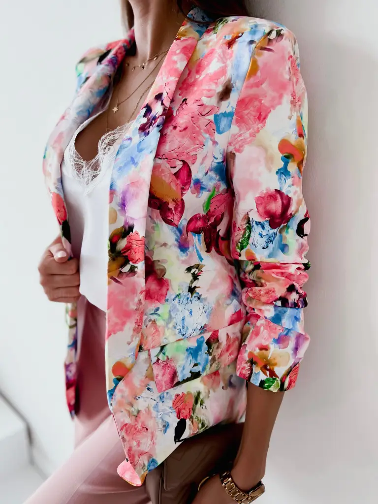 2023 Printed Floral Spring Suit Jacket for Women - Image 3