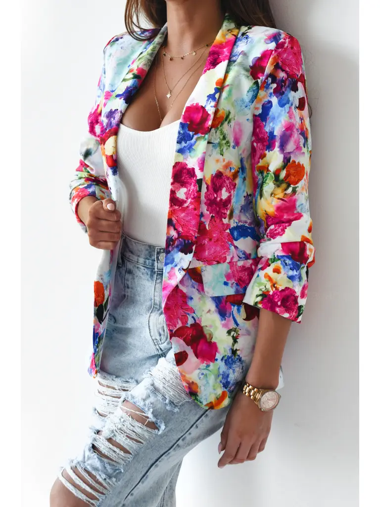 2023 Printed Floral Spring Suit Jacket for Women - Image 4