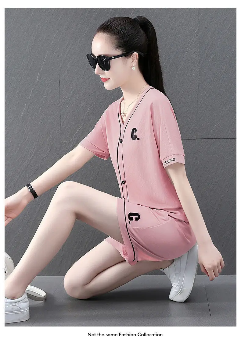 Women Summer Two-Piece Ice Silk Shorts Set — feature 16