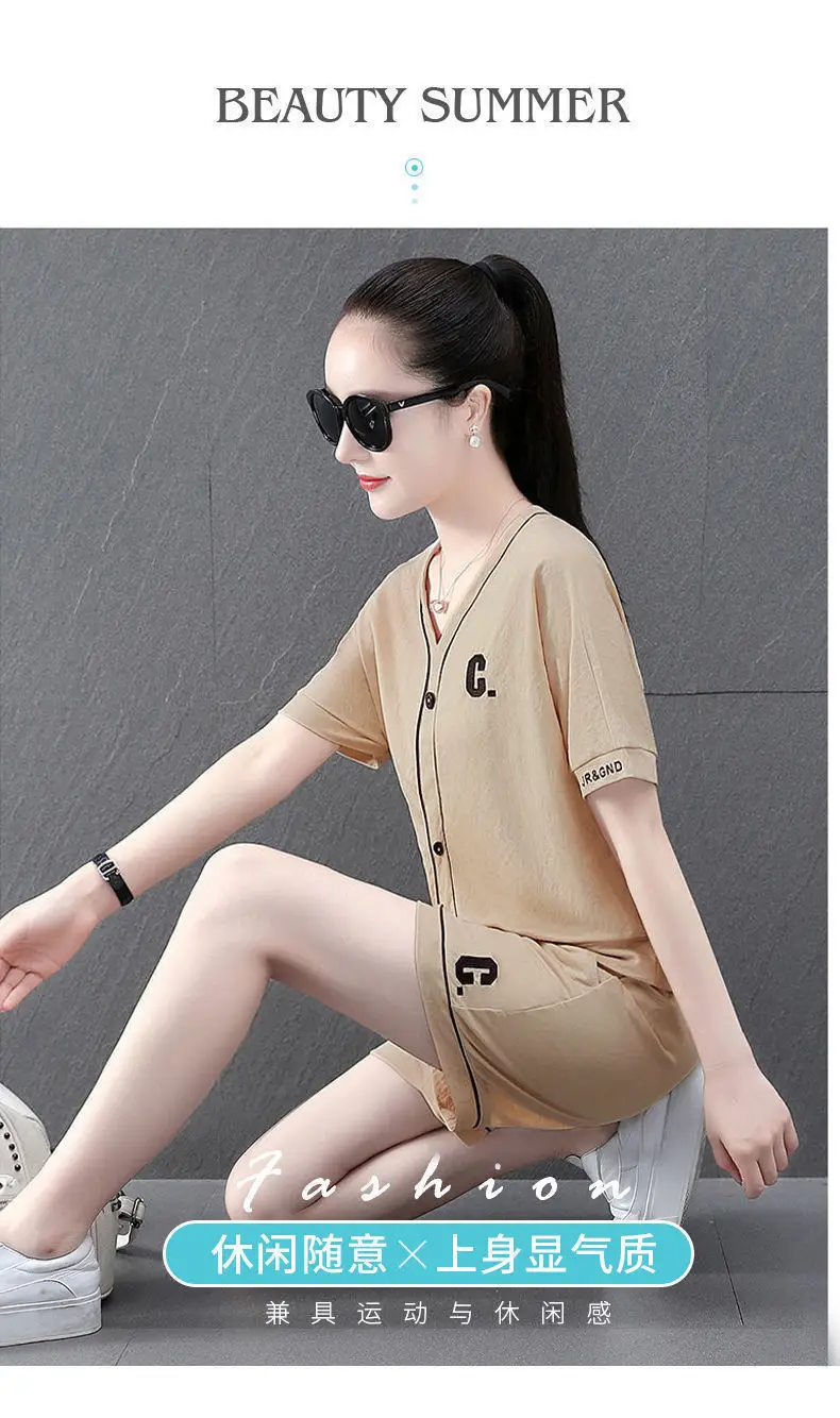 Women Summer Two-Piece Ice Silk Shorts Set — feature 2