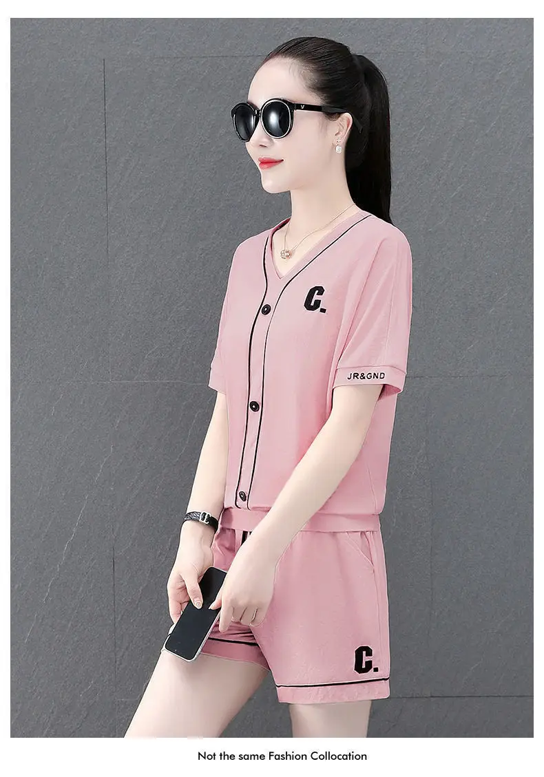 Women Summer Two-Piece Ice Silk Shorts Set — feature 20