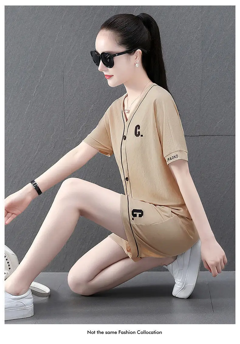 Women Summer Two-Piece Ice Silk Shorts Set — feature 8