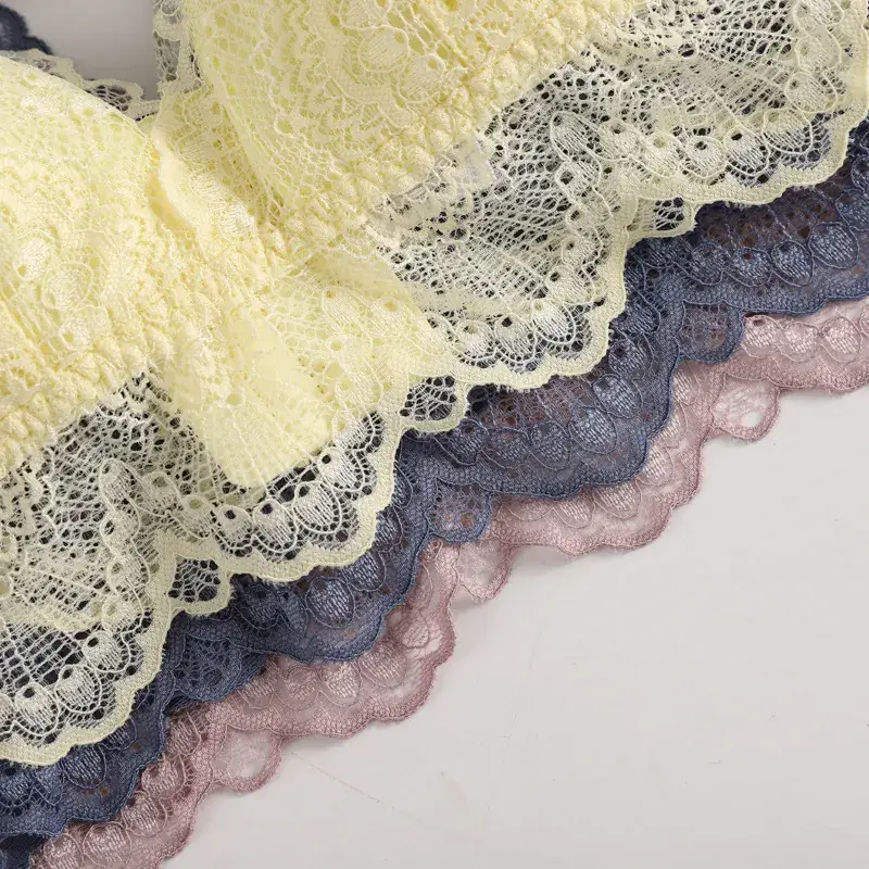 Lace Wire-Free French Triangle Cup Silk Bra Lining 100% Mulberry Silk Intimates Women's Bra Beautiful Breasts and Light - Image 7
