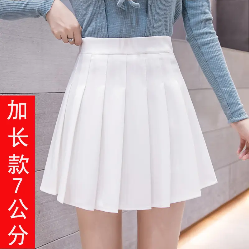 Women Black Pleated Skirt High Waist Slim Fit - Image 14