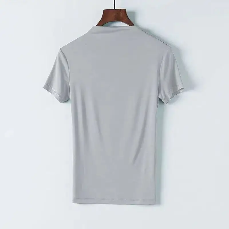 Women Black Half-Collar Slim Fit T-Shirt Spring Summer - Image 9