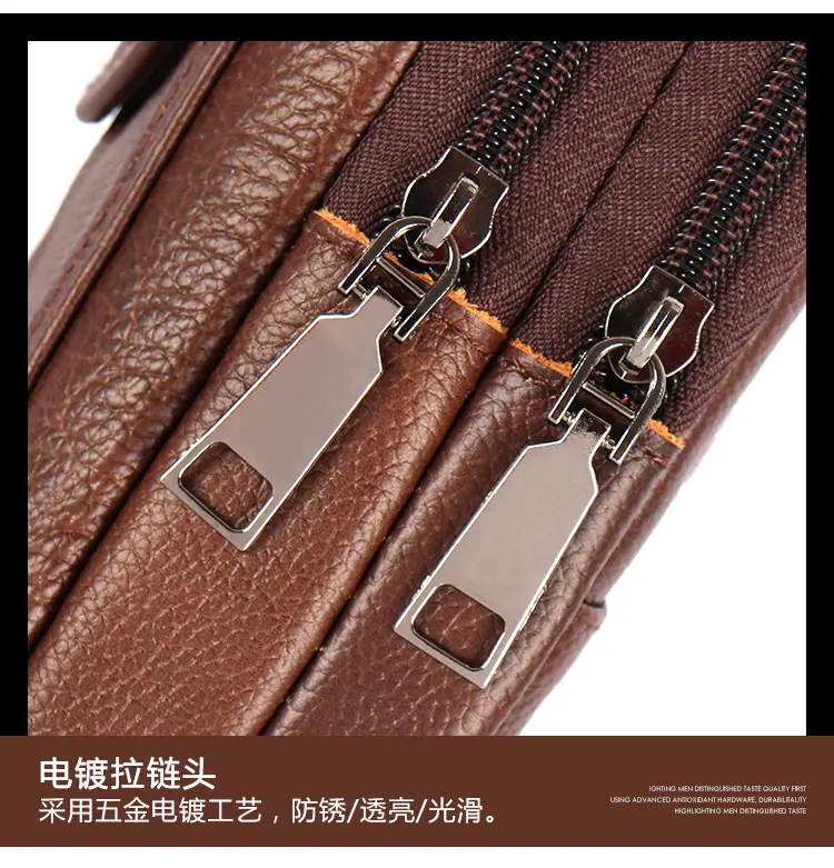 Genuine Leather Mobile Phone Bag for Men — feature 18