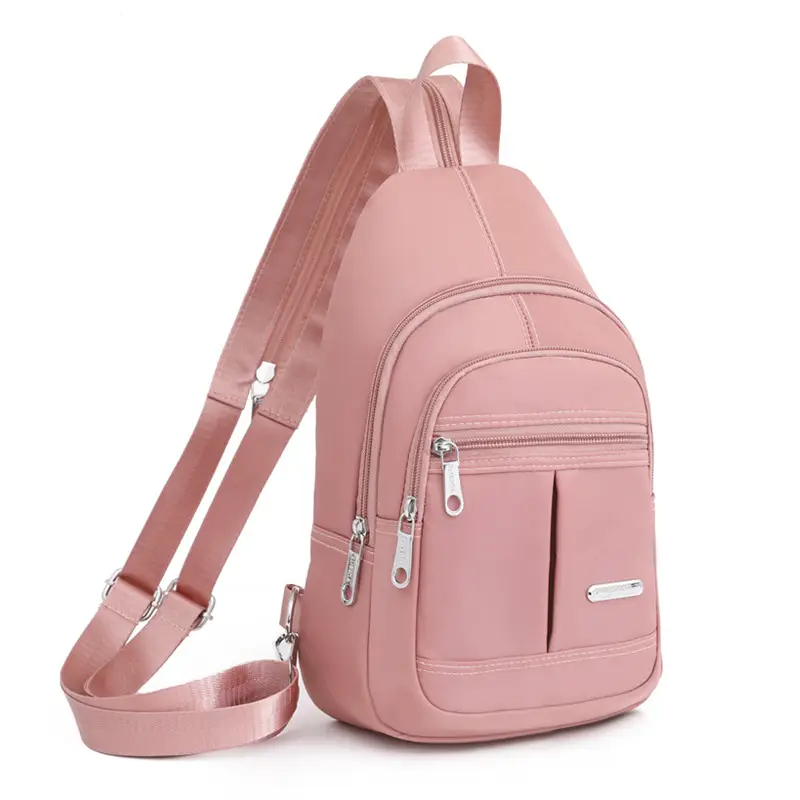 Blue Multi-Pocket Backpack for Women with Adjustable Straps - Image 11