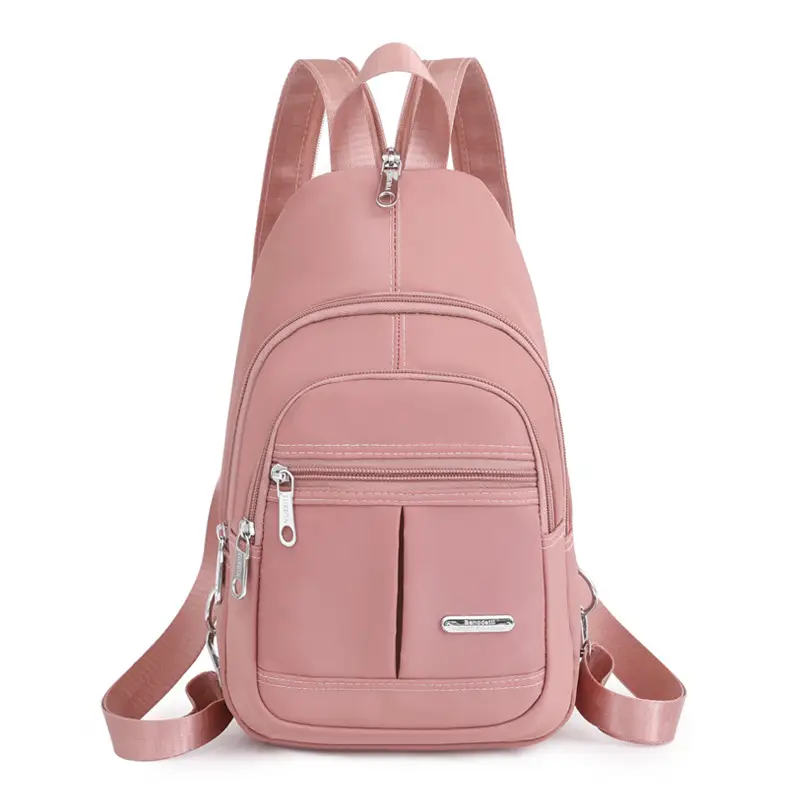 Blue Multi-Pocket Backpack for Women with Adjustable Straps - Image 5