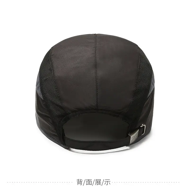 Men Printed Mesh Sun Hat Black Adjustable — feature 8