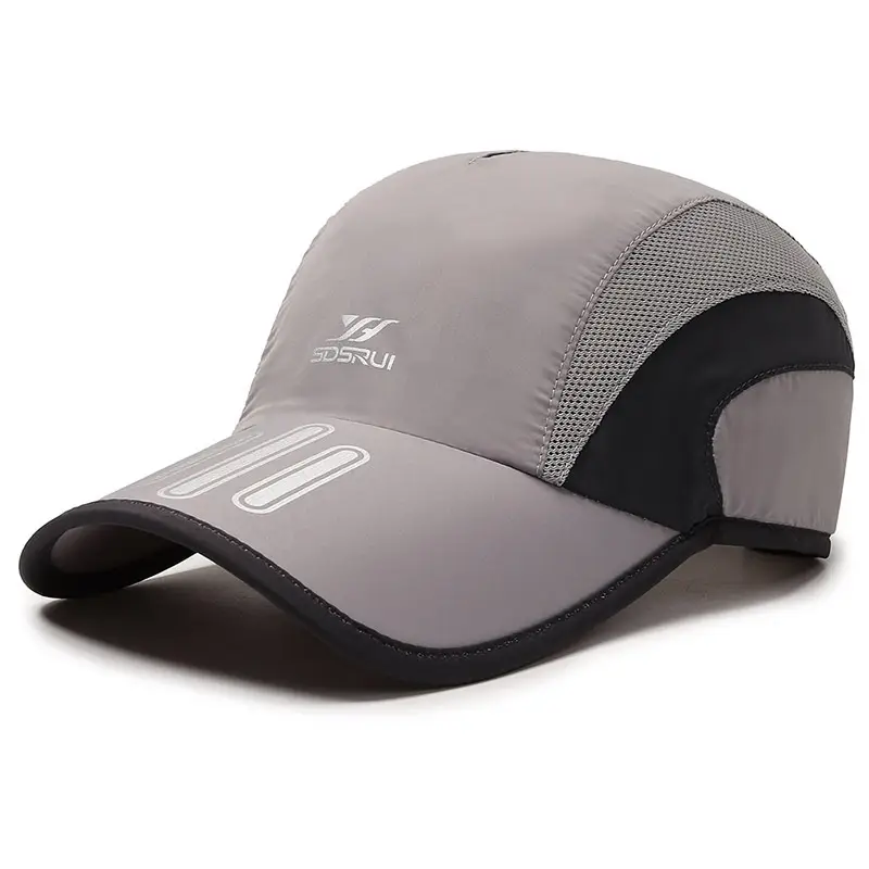 Men Printed Mesh Sun Hat Black Adjustable - Image 3