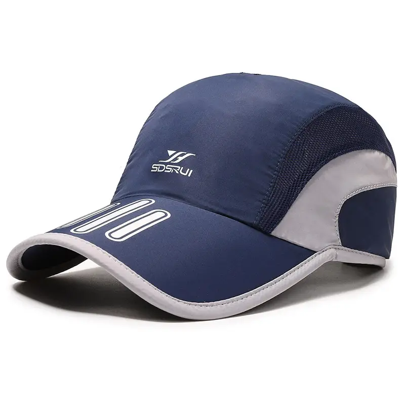 Men Printed Mesh Sun Hat Black Adjustable - Image 4