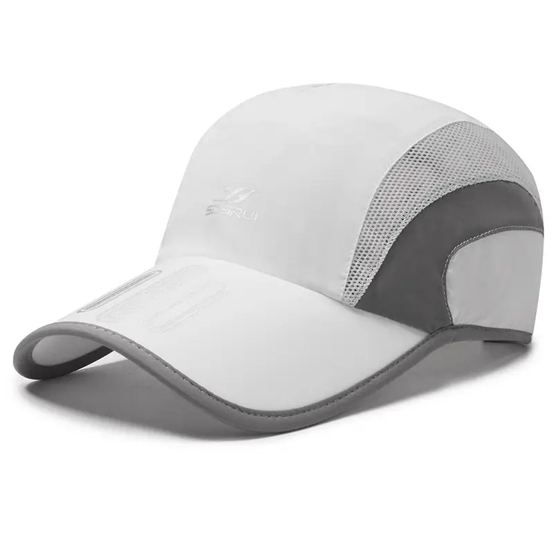 Men Printed Mesh Sun Hat Black Adjustable - Image 6