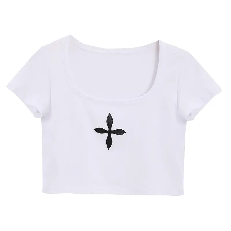 Black U-Neck Exposed Collar Top for Women - Image 7