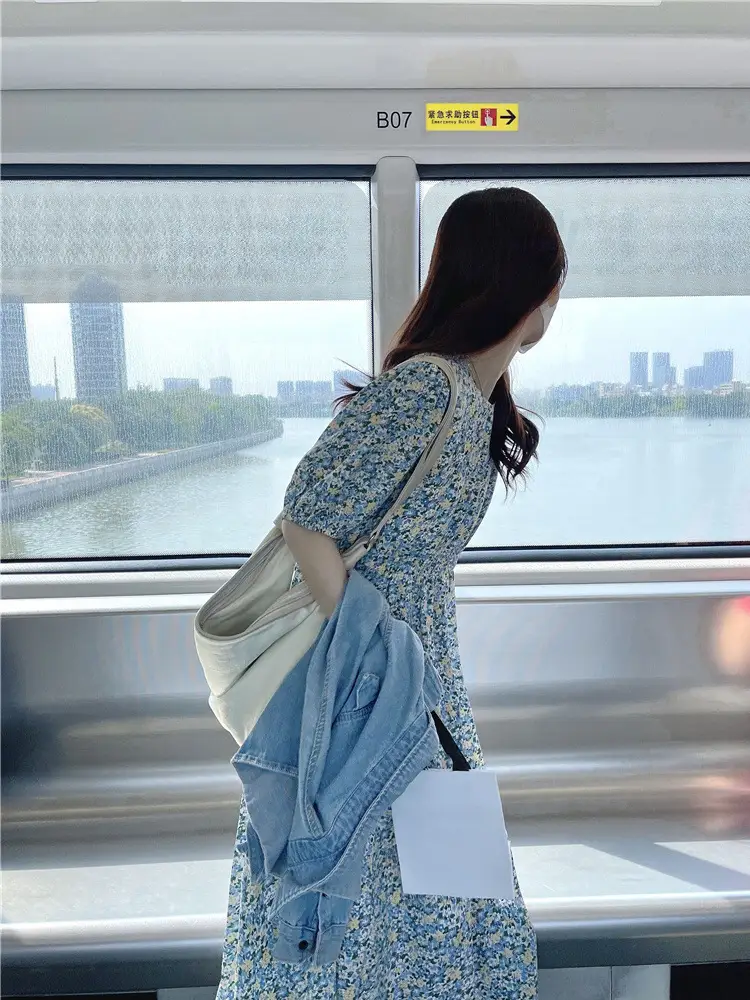 Women Bubble Sleeve Floral Dress Summer 2022 — feature 21
