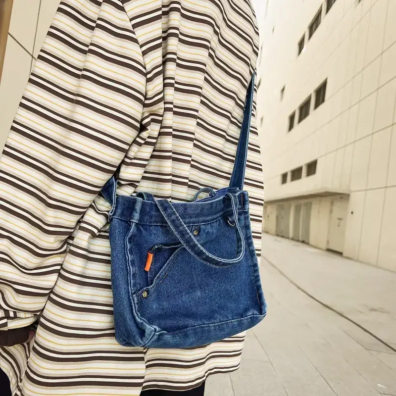 Denim Shoulder Bag Women New Style Portable Artistic - Image 3