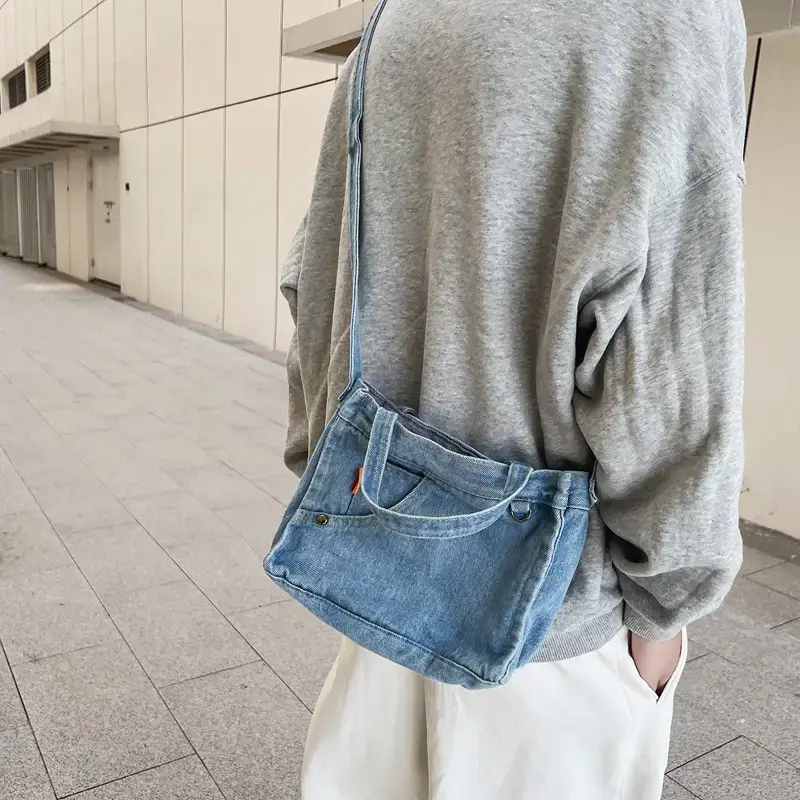 Denim Shoulder Bag Women New Style Portable Artistic - Image 4