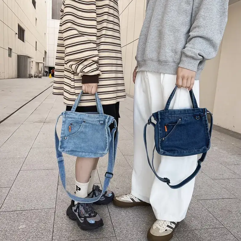 Denim Shoulder Bag Women New Style Portable Artistic - Image 5