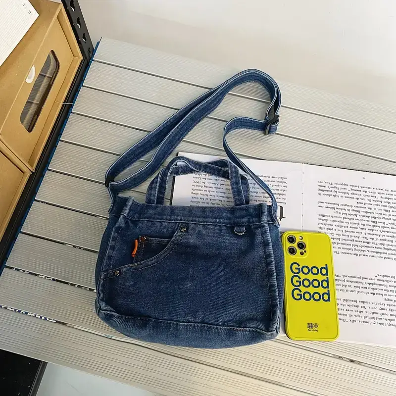 Denim Shoulder Bag Women New Style Portable Artistic - Image 6