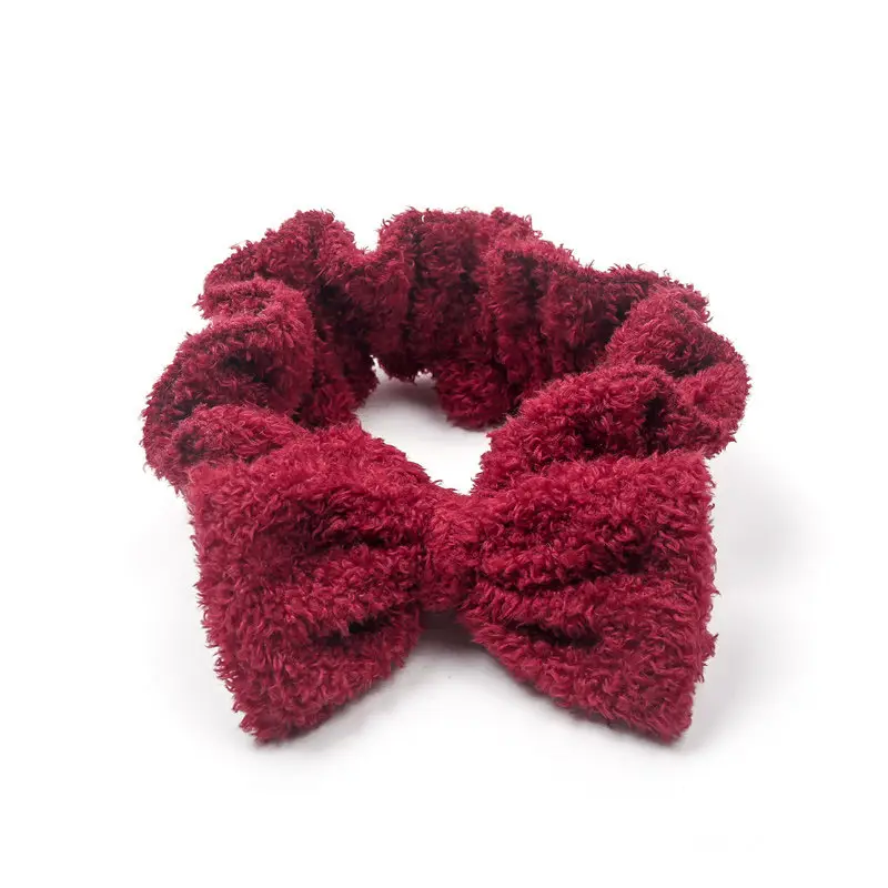Velvet Bow Hairband for Women, Elastic, Multi Color, Korean Style, 1 Pc