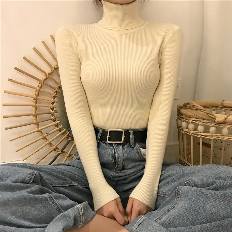 Black Long Sleeve Knitted Top for Women — feature 14