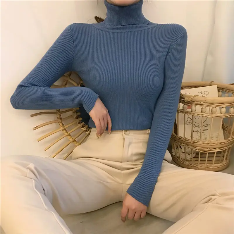 Black Long Sleeve Knitted Top for Women — feature 19