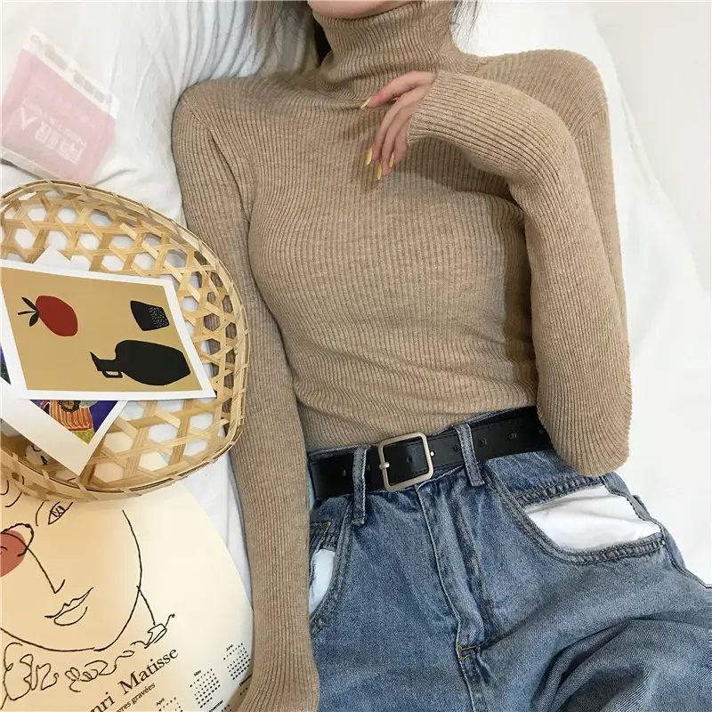 Black Long Sleeve Knitted Top for Women — feature 22