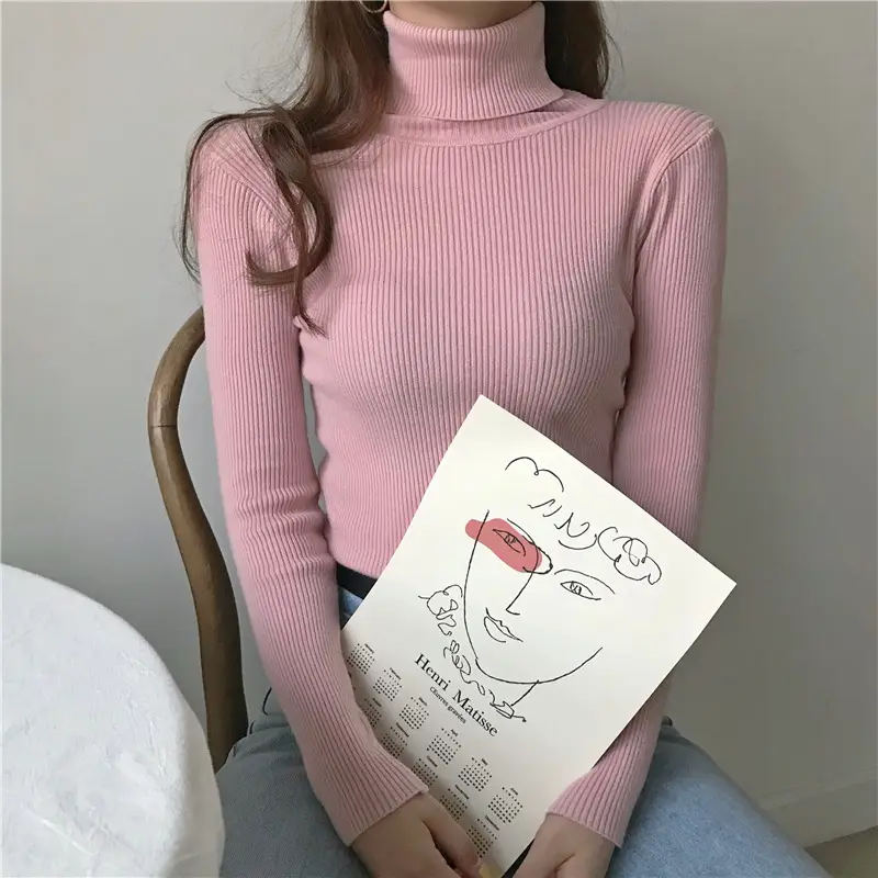 Black Long Sleeve Knitted Top for Women — feature 24