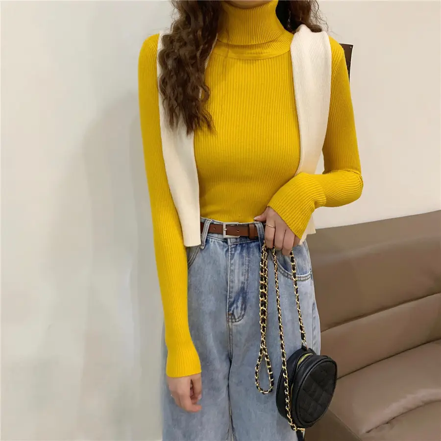 Black Long Sleeve Knitted Top for Women — feature 40