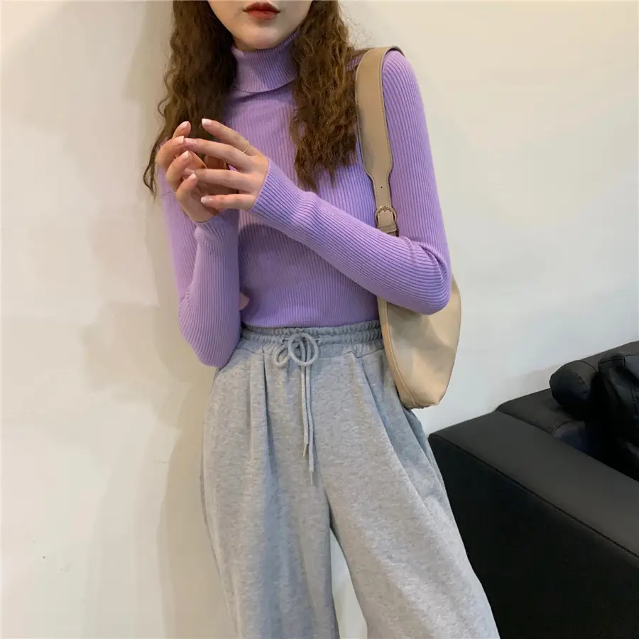 Black Long Sleeve Knitted Top for Women — feature 42