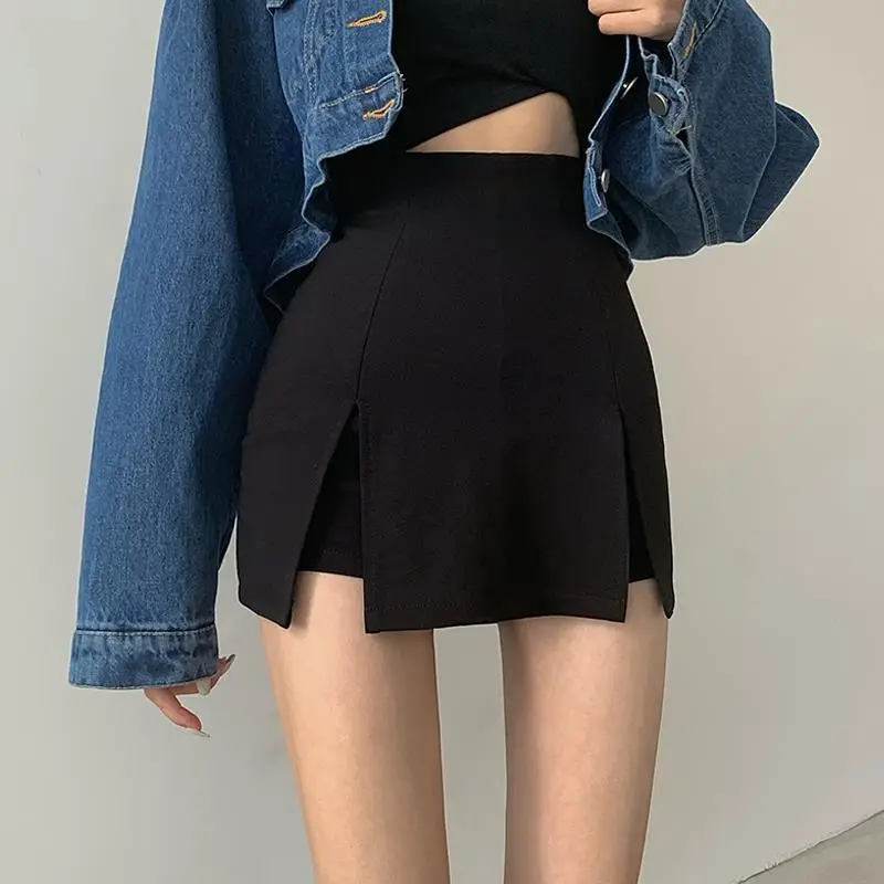 Black Plus Size High Waist Slimming Skirt - Image 2