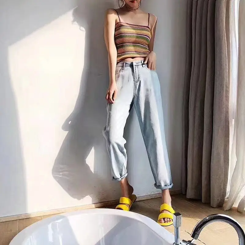Women Striped Camisole Vest Summer Outerwear
