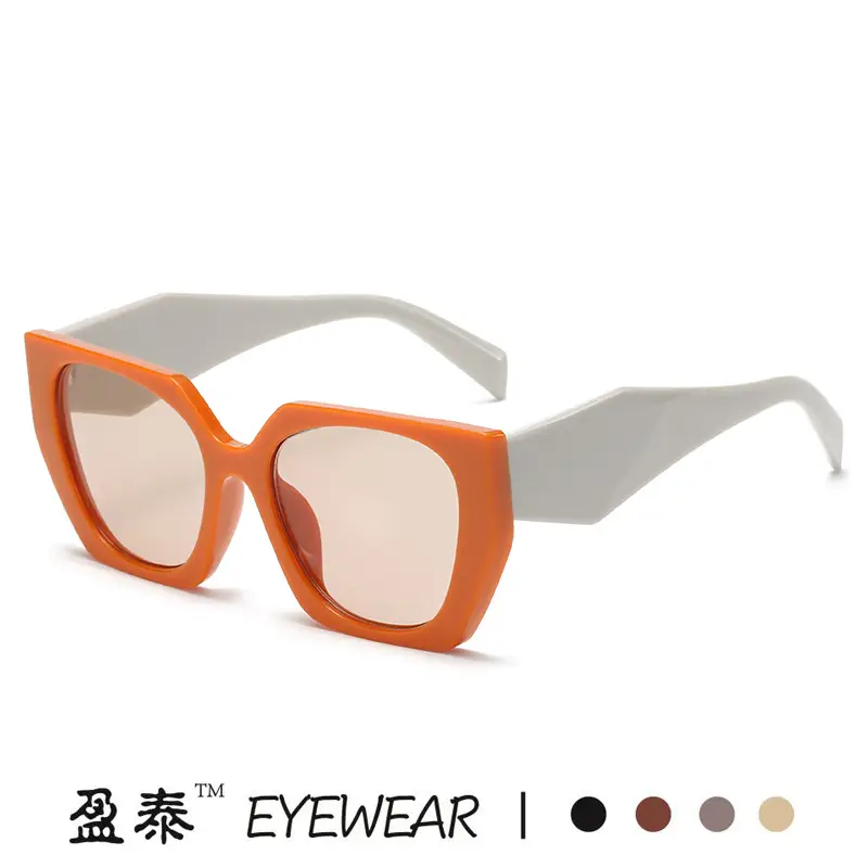 New European Sunglasses Diamond Temples Contrasting Colors - Image 10
