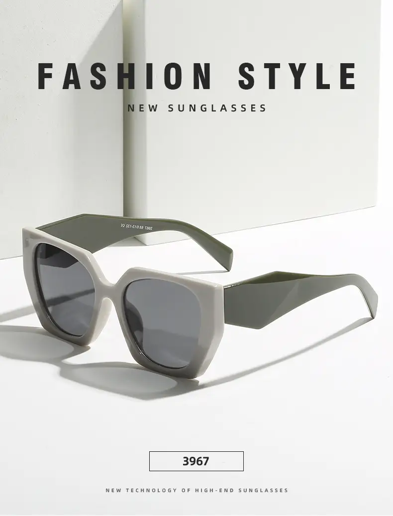 New European Sunglasses Diamond Temples Contrasting Colors — feature 11