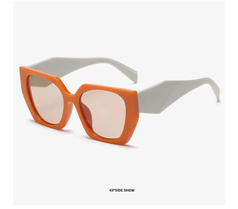New European Sunglasses Diamond Temples Contrasting Colors — feature 23