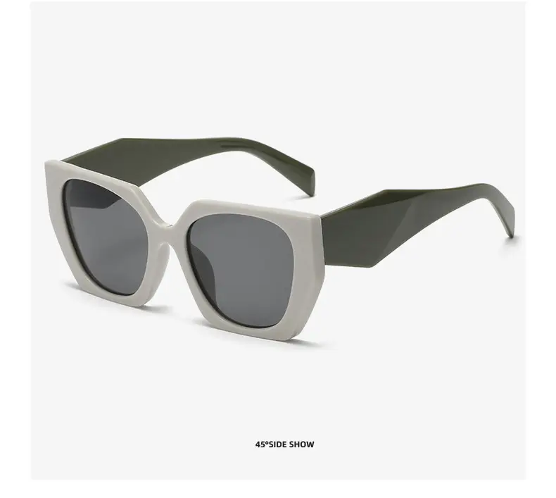 New European Sunglasses Diamond Temples Contrasting Colors — feature 25