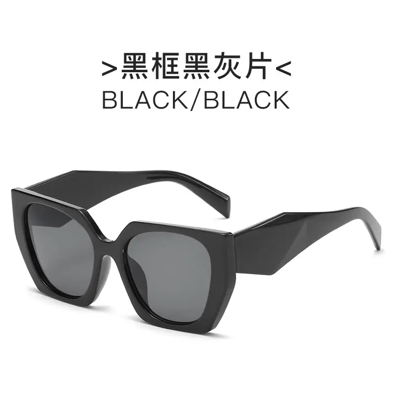 New European Sunglasses Diamond Temples Contrasting Colors