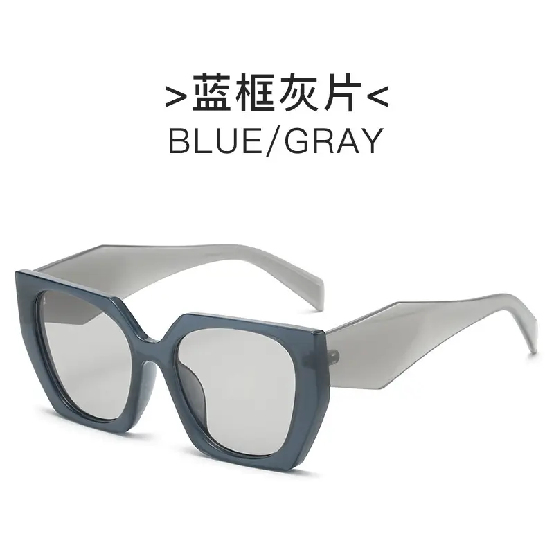 New European Sunglasses Diamond Temples Contrasting Colors - Image 2