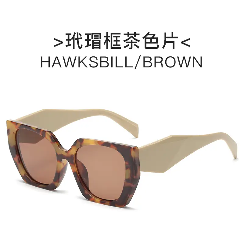 New European Sunglasses Diamond Temples Contrasting Colors - Image 3