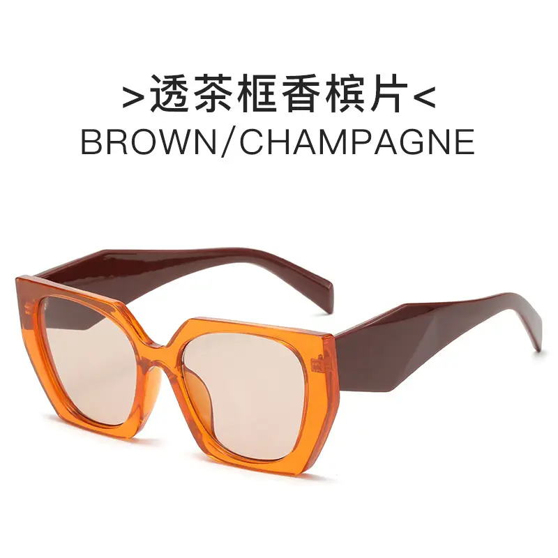New European Sunglasses Diamond Temples Contrasting Colors - Image 4