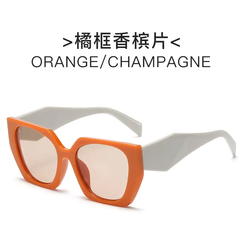 New European Sunglasses Diamond Temples Contrasting Colors - Image 5