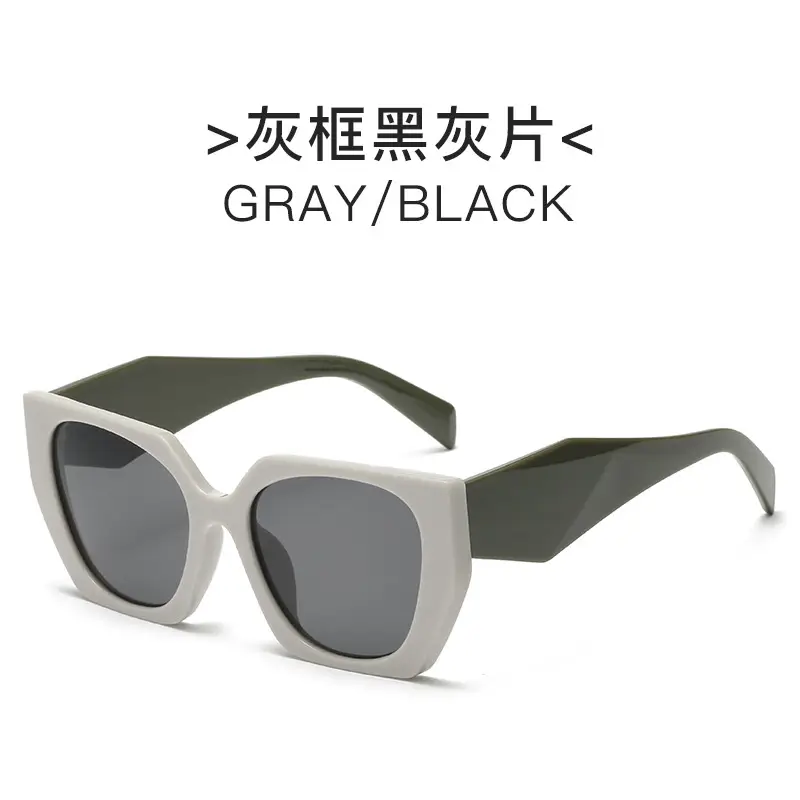 New European Sunglasses Diamond Temples Contrasting Colors - Image 6