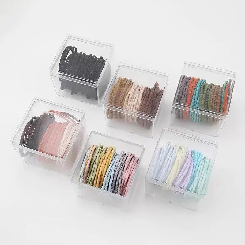 50 Pcs Colorful Hair Rope Rubber Band for Women