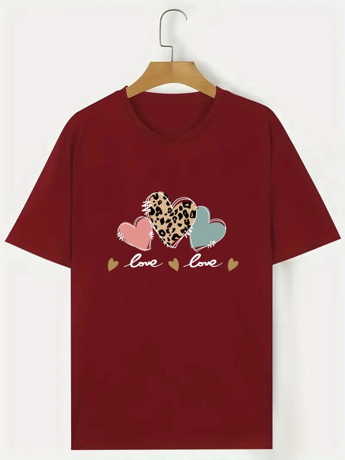 Women Black Heartbeat Graphic T-Shirt Short Sleeve