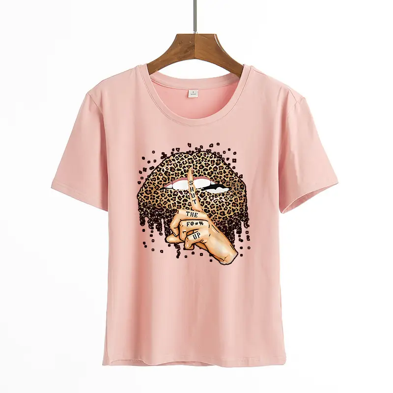 Women Black Heartbeat Graphic T-Shirt Short Sleeve