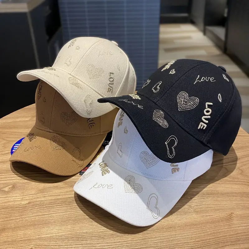 Love Embroidered Hard Cap for Kids All Match