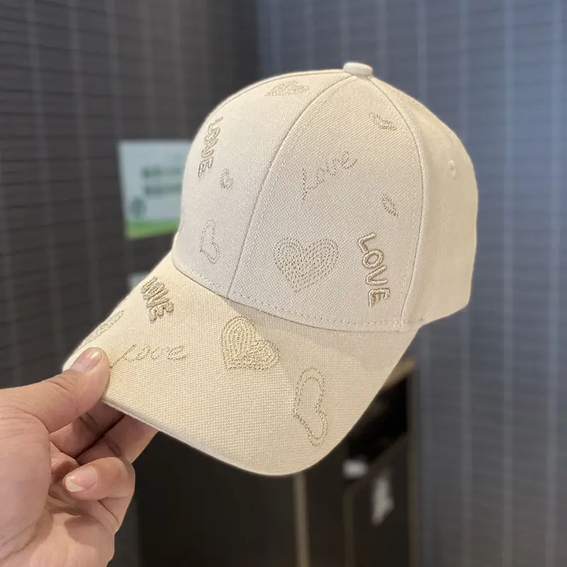 Love Embroidered Hard Cap for Kids All Match - Image 6